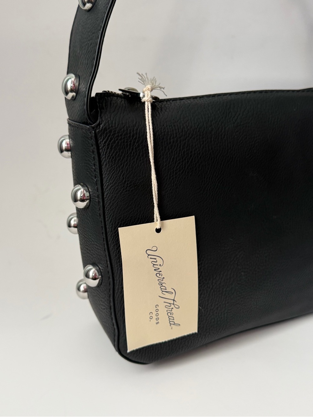 Universal Thread Black Shoulder Bag with Silver Stud Accents - Picture 6 of 12